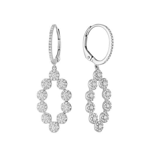 Martini Cup Fashion Diamond Dangle Earrings