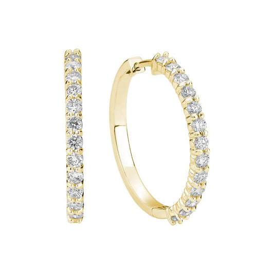 Diamond Hoop Earrings