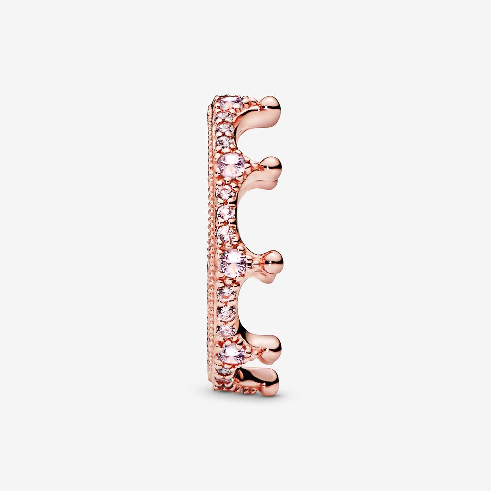 Pandora Pink Sparkling Crown Ring 187087NPO