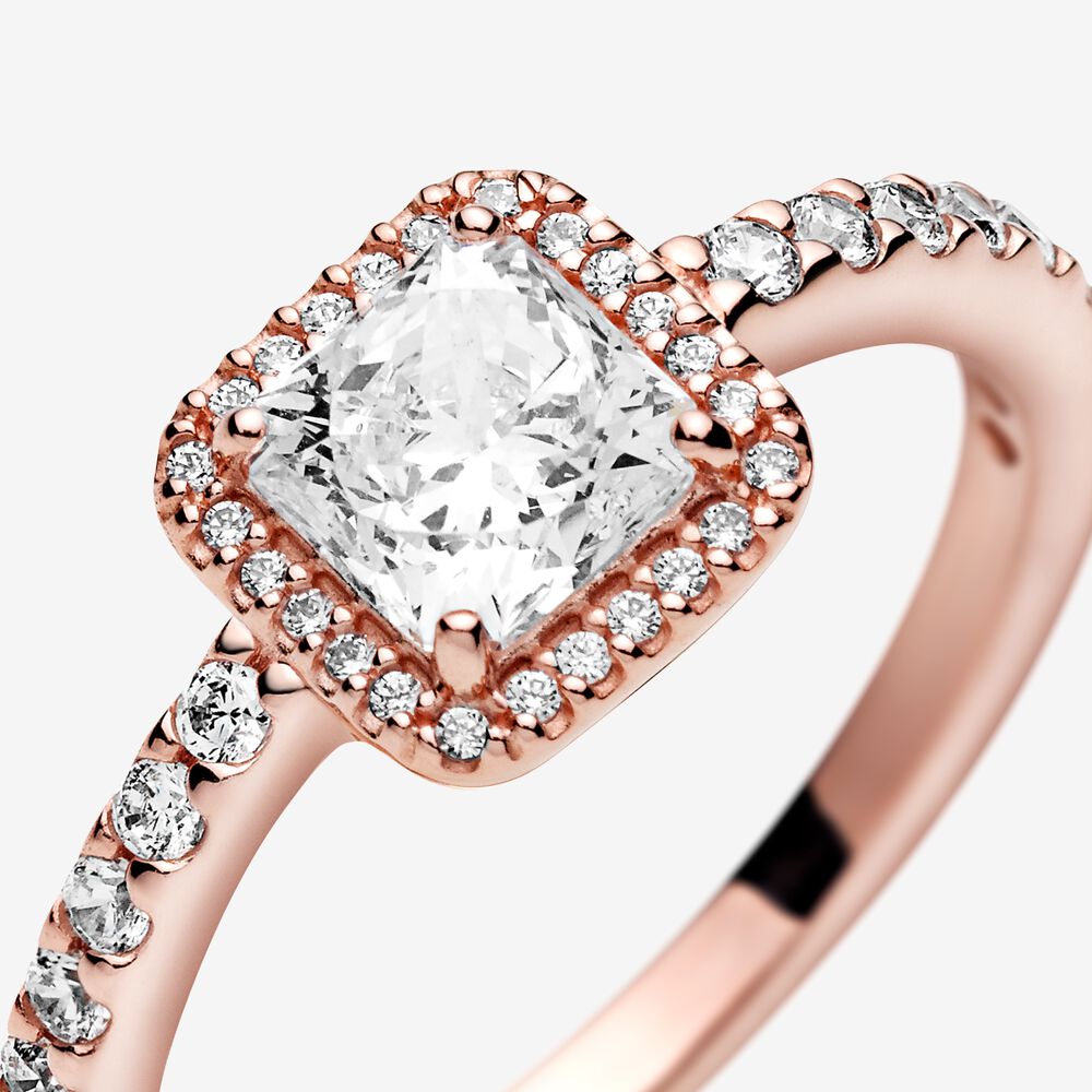 Pandora Square Sparkle Halo Ring 188862C01