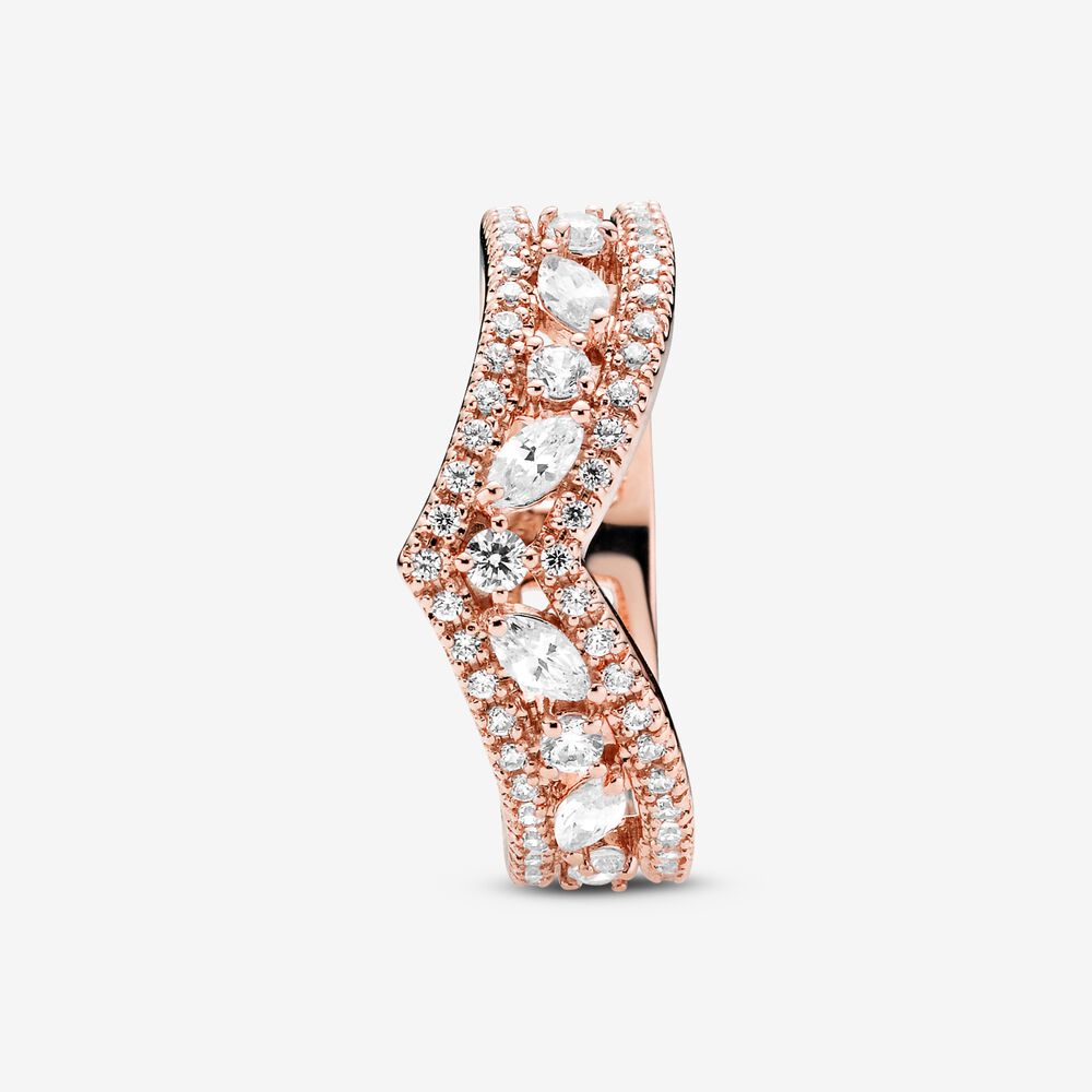Pandora Sparkling Marquise Double Wishbone Ring 189095C01