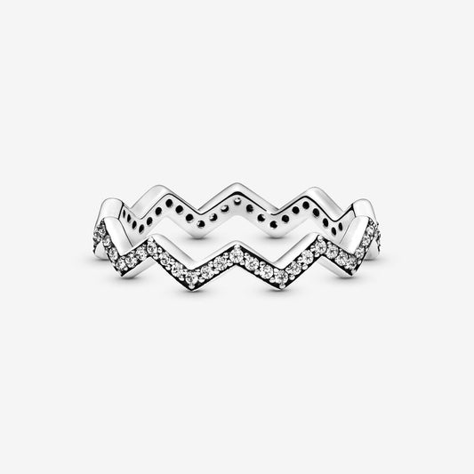 Pandora Shimmering Zigzag Ring 197751CZ