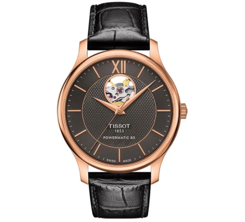 TISSOT TRADITION POWERMATIC 80 OPEN HEART T0639073606800
