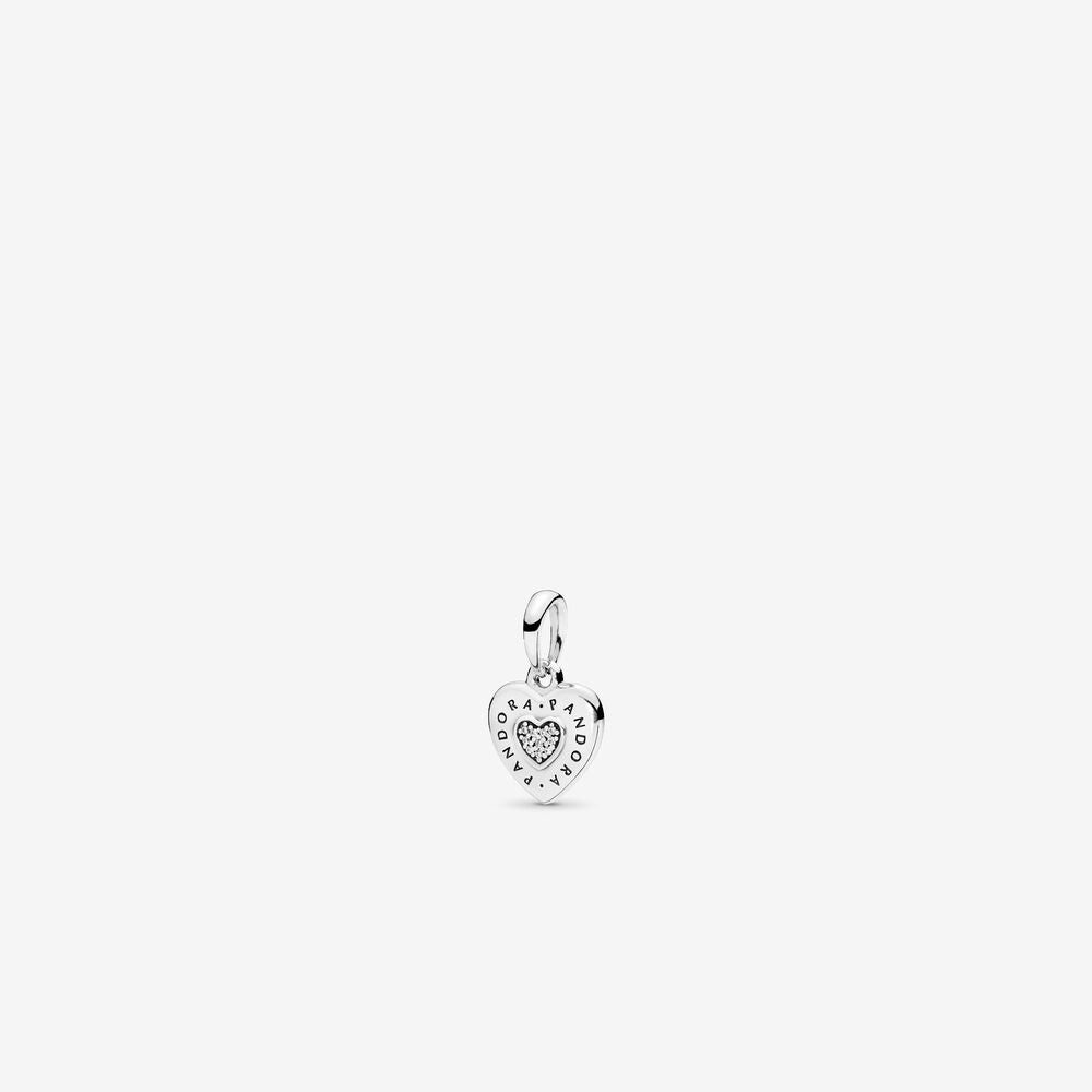 Pandora PANDORA Logo Heart Necklace Pendant 397376CZ