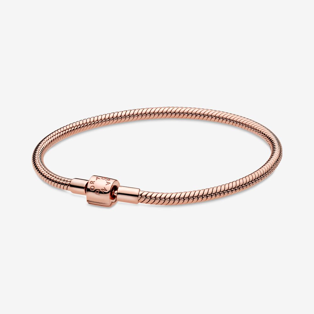 Pandora Pandora Moments Barrel Clasp Snake Chain Bracelet 588781C00