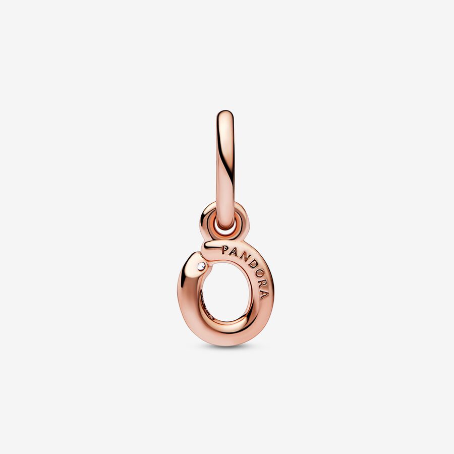 Letter o Script Alphabet Dangle Charm