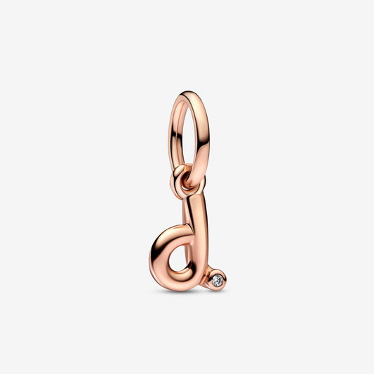 Letter d Script Alphabet Dangle Charm