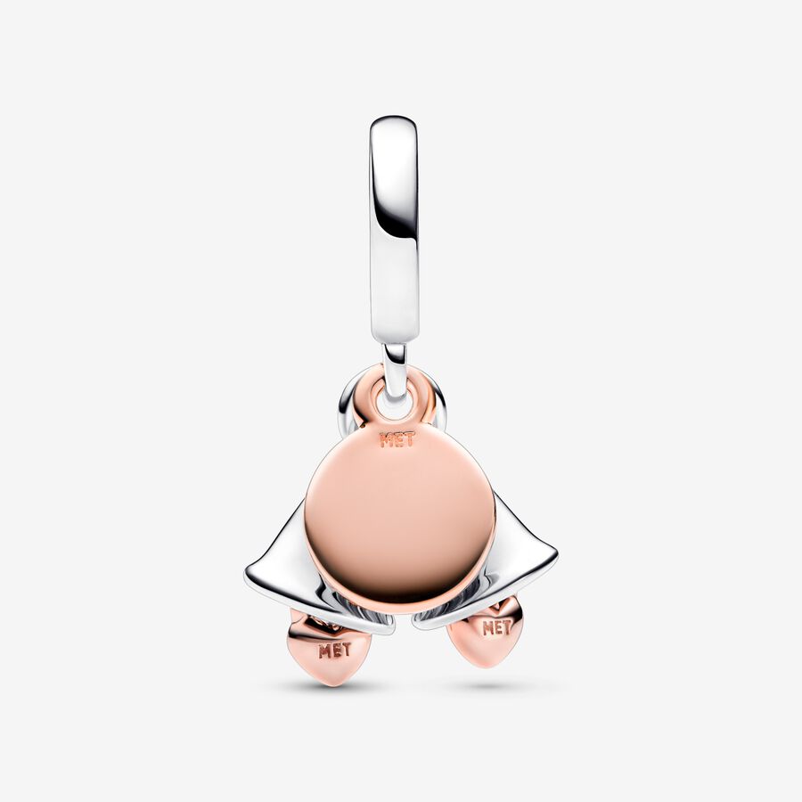 Just Married Wedding Bells Double Dangle