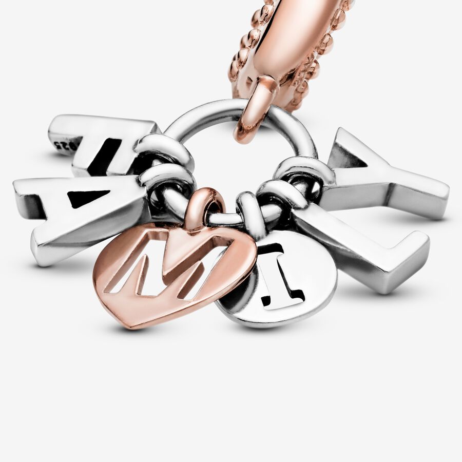 Family Letters Dangle Charm