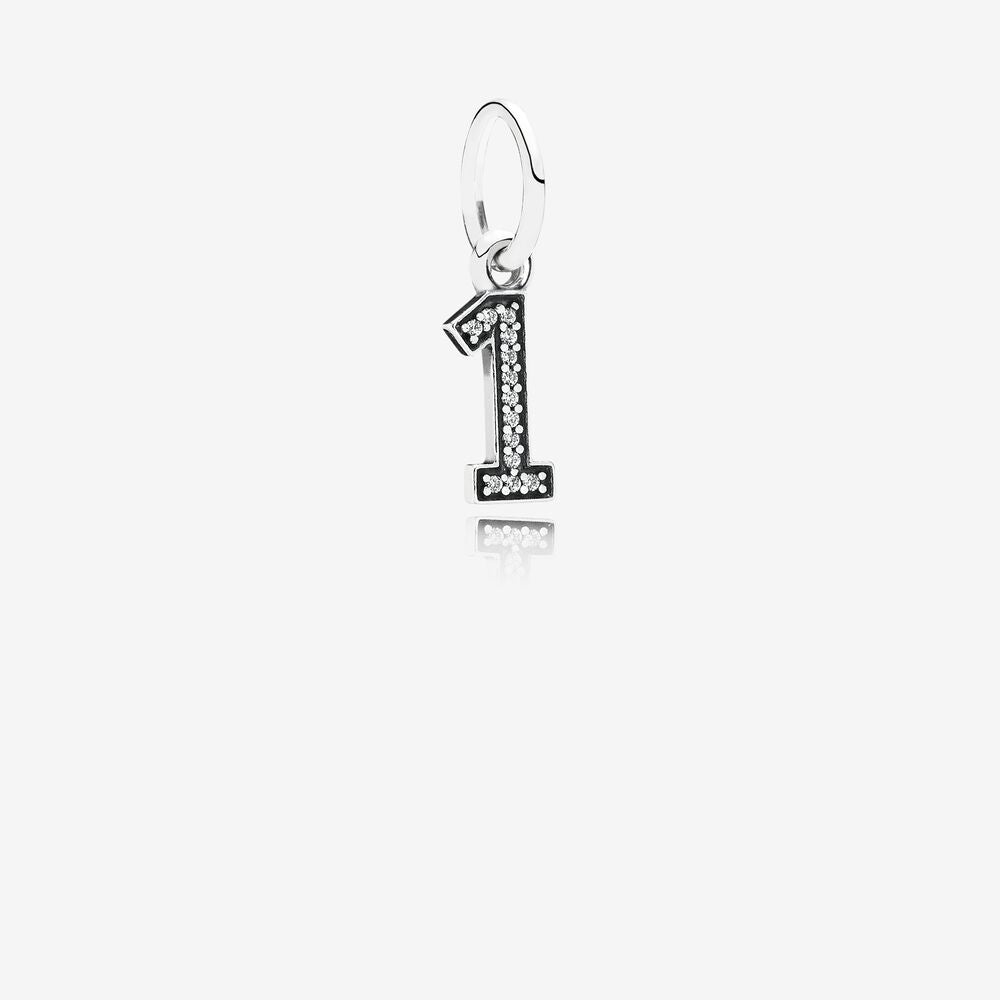 Pandora Number One Pendant Charm 791339CZ