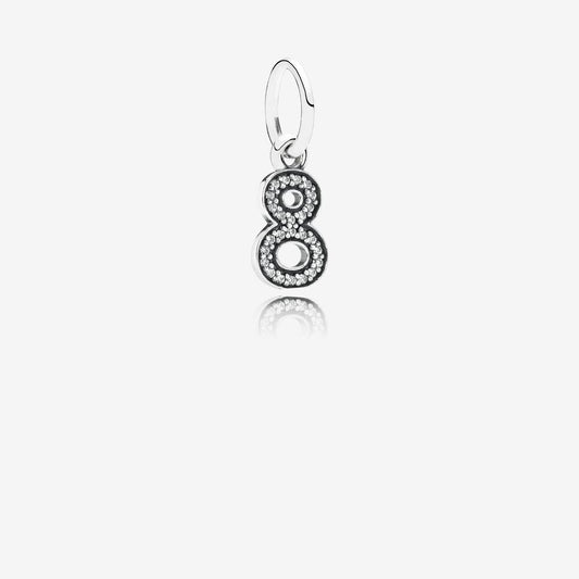 Pandora Number Eight Pendant Charm 791346CZ