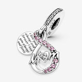 Mom Infinity Pavé Double Dangle Charm Mom Infinity Pavé Double Dangle Charm