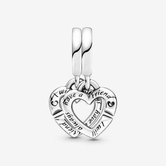 Panodora Linked Sister Hearts Split Dangle Charm 799538C01