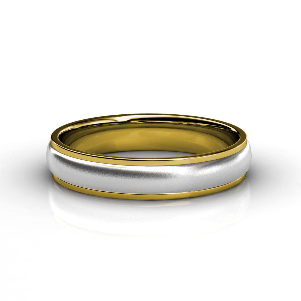 KIKO JAPAN TWO-TONE WEDDING BAND IN PLATINUM/18KT (3.4mm)