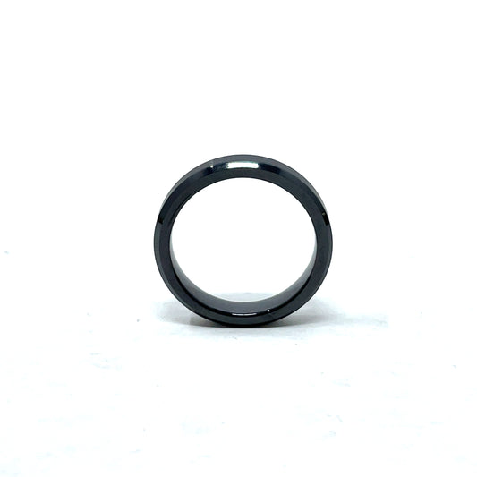 Ceramic Wedding Ring Band in Black (4mm)