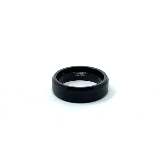 Tungsten Wedding Ring Band in Black (6mm)