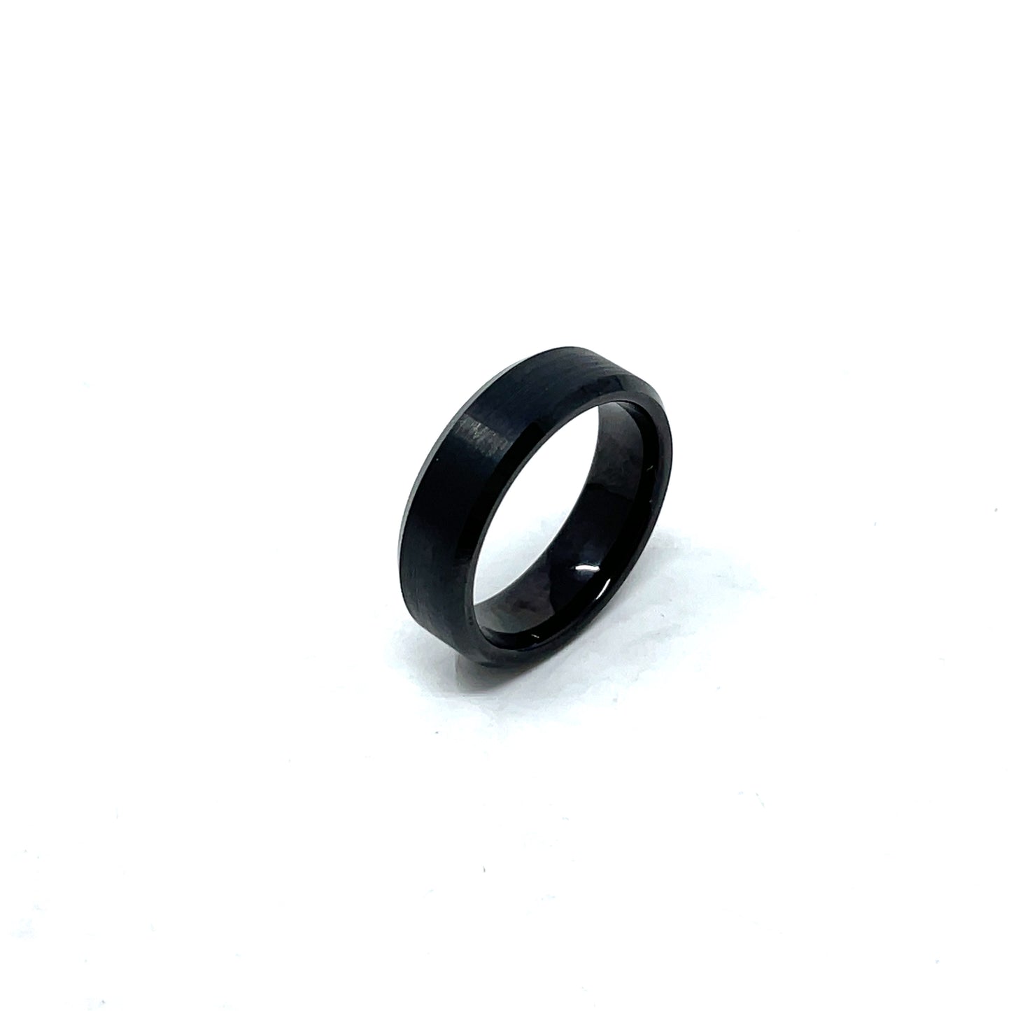 Tungsten Wedding Ring Band in Black (6mm)