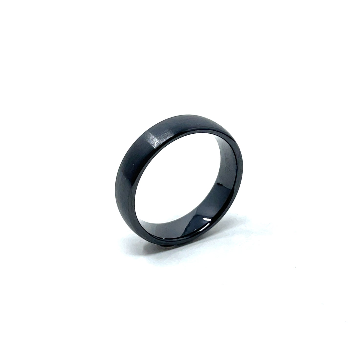 Ceramic Wedding Ring Band in Black (6mm)