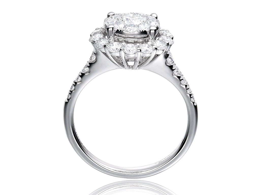 18K WHITE GOLD DIAMOND RING