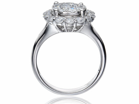 18K WHITE GOLD DIAMOND RING