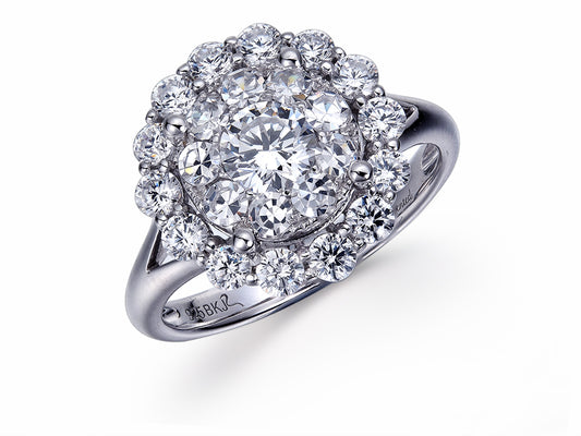 18K WHITE GOLD DIAMOND RING