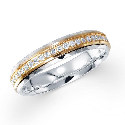 ETERNITY DIAMOND BAND IN 18K TWO TONE