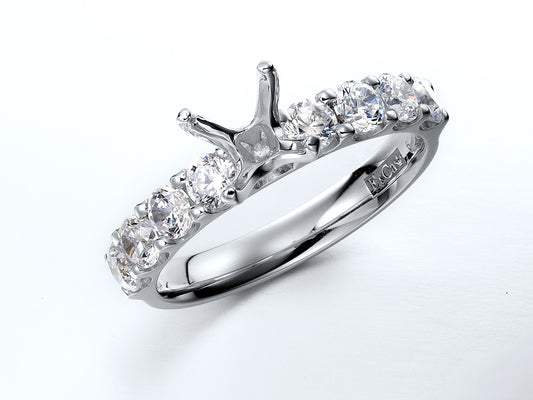 EsCa DIAMOND ENGAGEMENT RING SET IN 18K WHITE GOLD