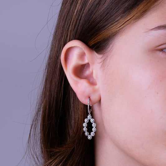 Martini Cup Fashion Diamond Dangle Earrings