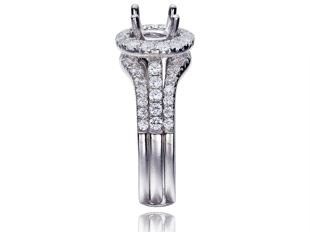 18K WHITE GOLD DIAMOND RING MOUNT