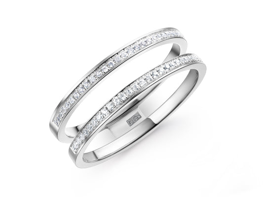 EsCa DIAMOND RING JACKET IN 18K WHITE GOLD