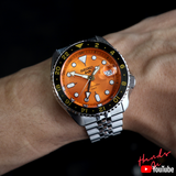 Seiko 5 Sports GMT orange dial SKX SSK005 SSK005k1 Seiko 5 Sports GMT orange dial SKX SSK005 SSK005k1