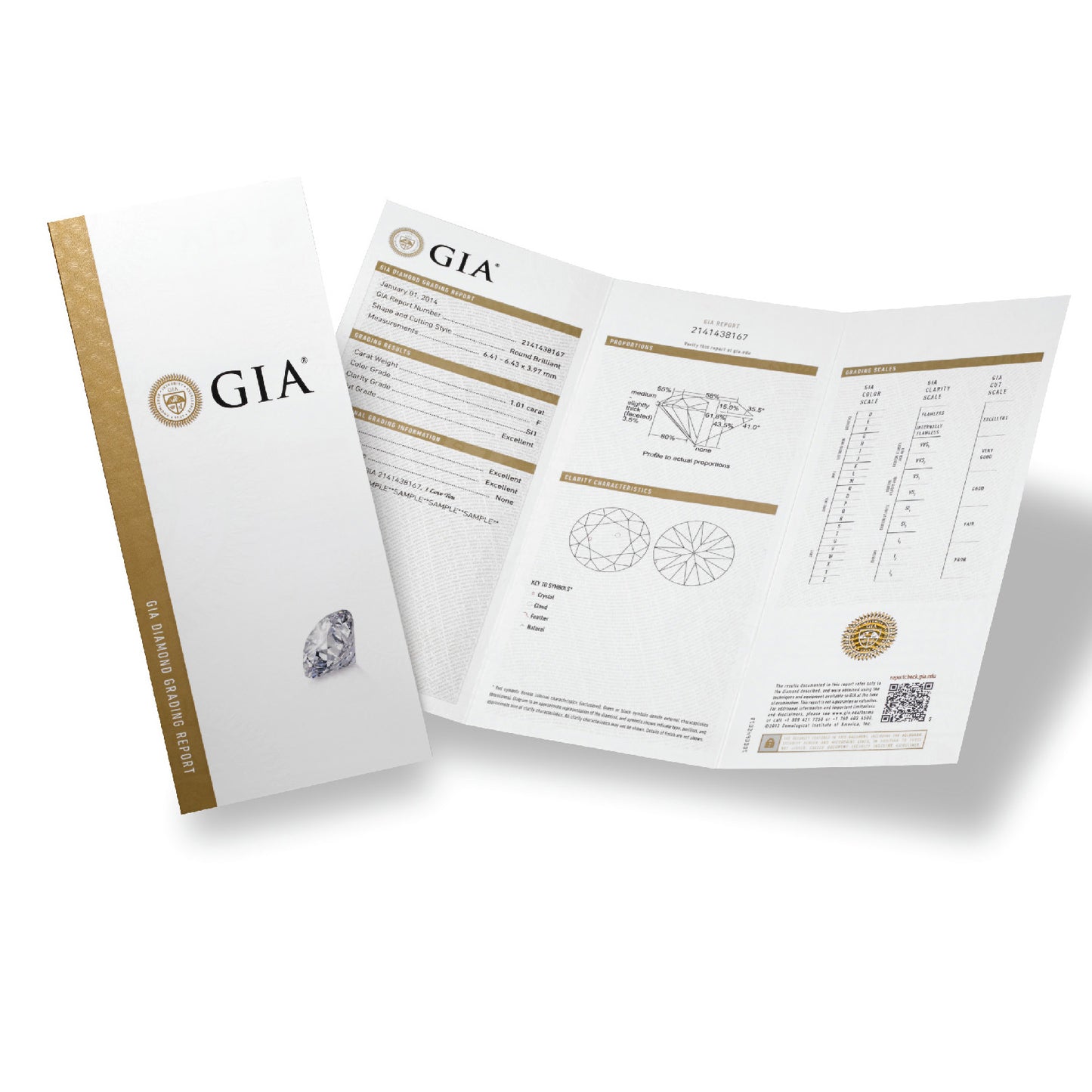 GIA 0.81 ROUND BRILLIANT G VS1 EX EX EX