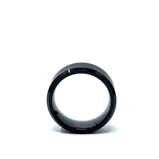 Tungsten Wedding Ring Band in Black (8mm)