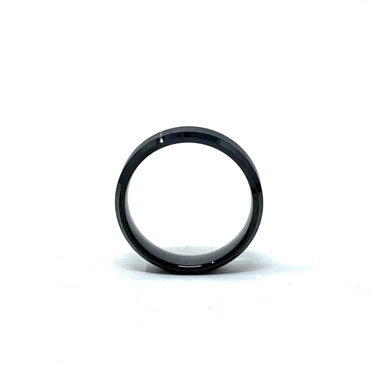 Tungsten Wedding Ring Band in Black (6mm)