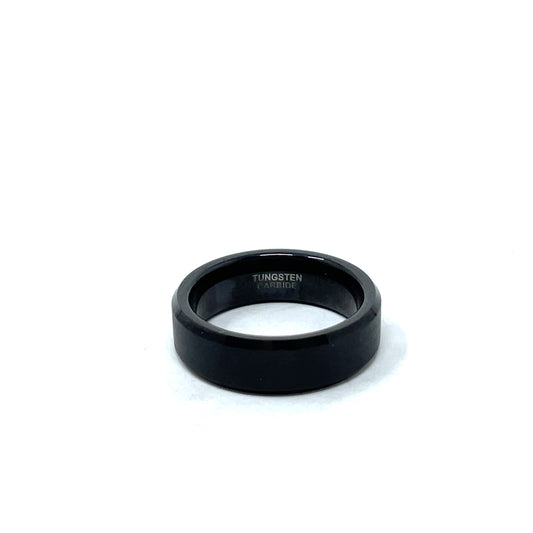 Tungsten Wedding Ring Band in Black (6mm)