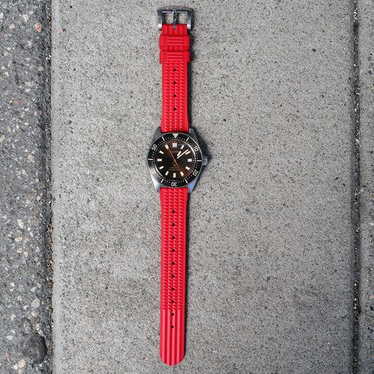 Rubber Waffle Dive Watch Strap Band MM300 62MAS ZLM01