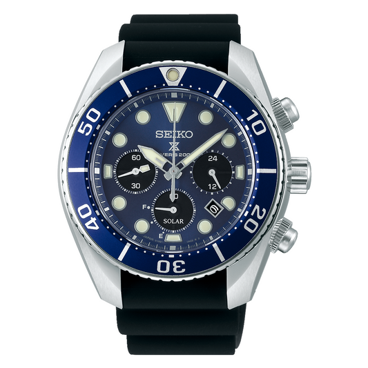 SEIKO PROSPEX SOLAR SUMO CHRONOGRAPH IN BLUE DIAL SSC759J1