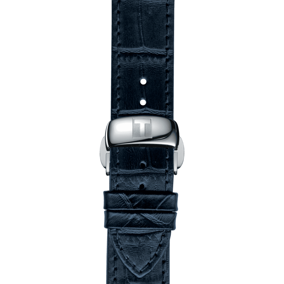 Tissot official blue leather strap lugs 19 mm T852032781