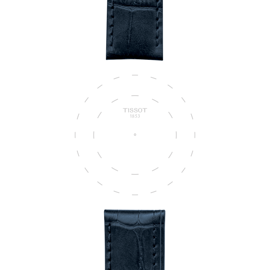 Tissot official blue leather strap lugs 19 mm T852032781