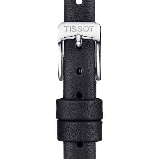 Tissot official black leather strap lugs 09 mm T852043159