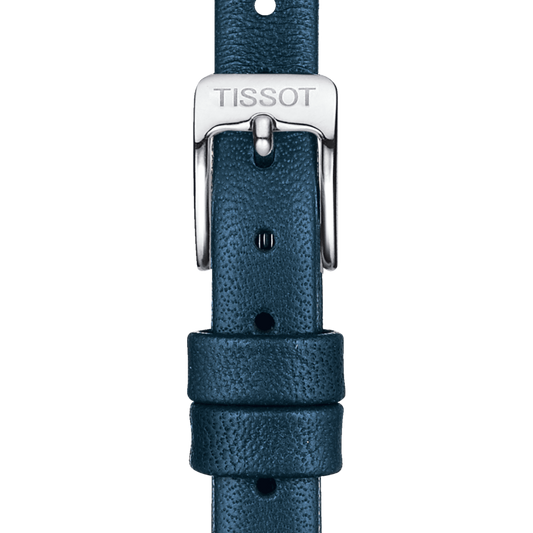 Tissot official blue leather strap lugs 09 mm T852043163