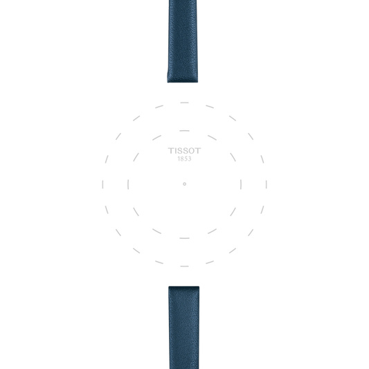 Tissot official blue leather strap lugs 09 mm T852043163