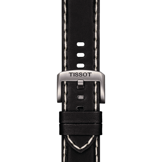 Tissot official black leather strap lugs 22 mm T852044982