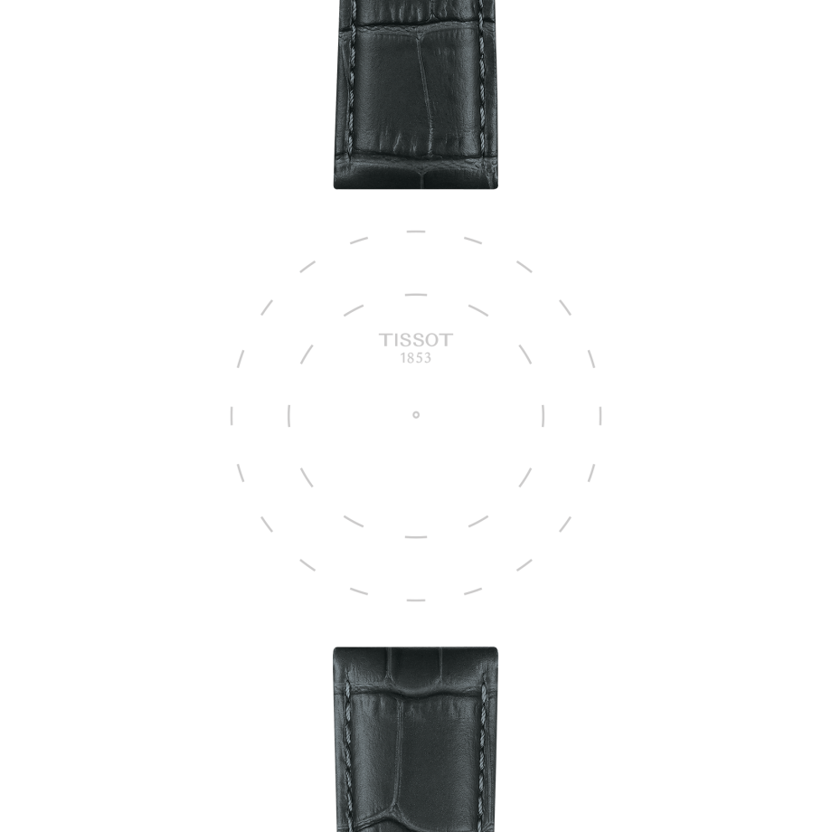 Tissot official grey leather strap lugs 21 mm T852045750