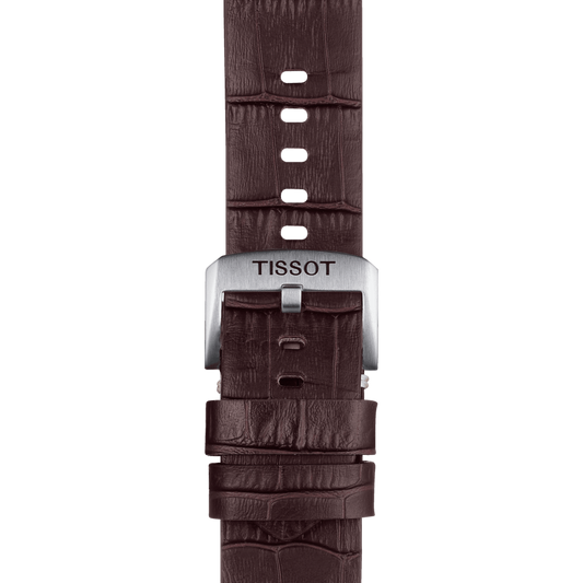 Tissot official brown leather strap lugs 22 mm T852046773