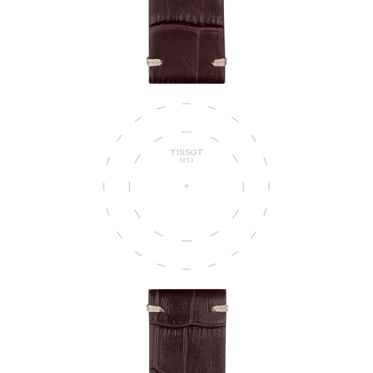 Tissot official brown leather strap lugs 22 mm T852046773