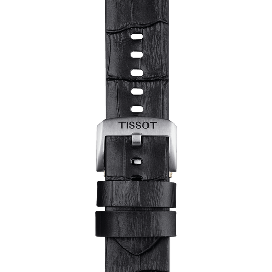 Tissot official black leather strap lugs 22 mm T852046775