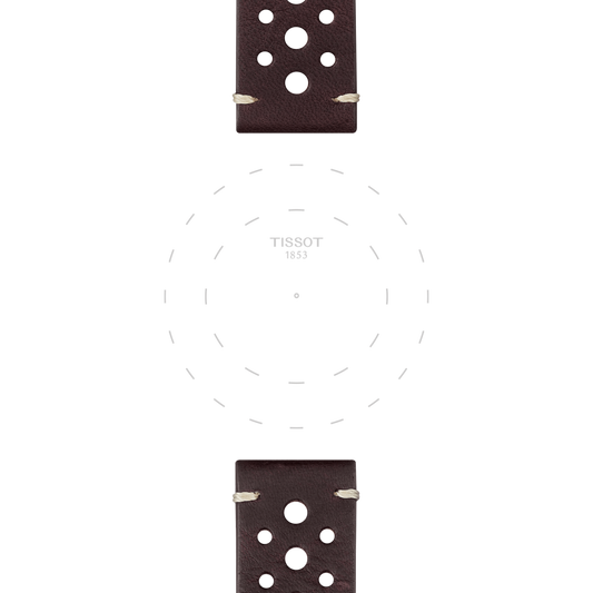 Tissot official brown leather strap lugs 22 mm T852046777