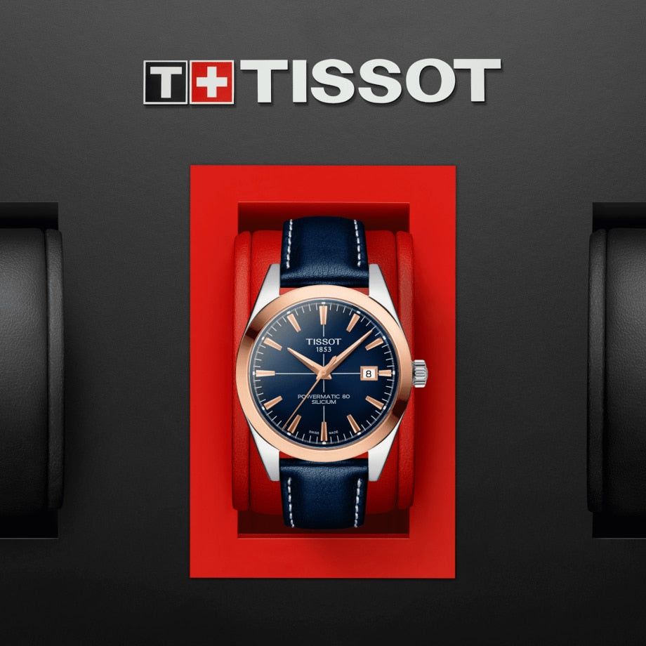 Tissot Gentleman Powermatic 80 Silicium Solid 18K Gold bezel T9274074604100 Tissot Gentleman Powermatic 80 Silicium Solid 18K Gold bezel T9274074604100