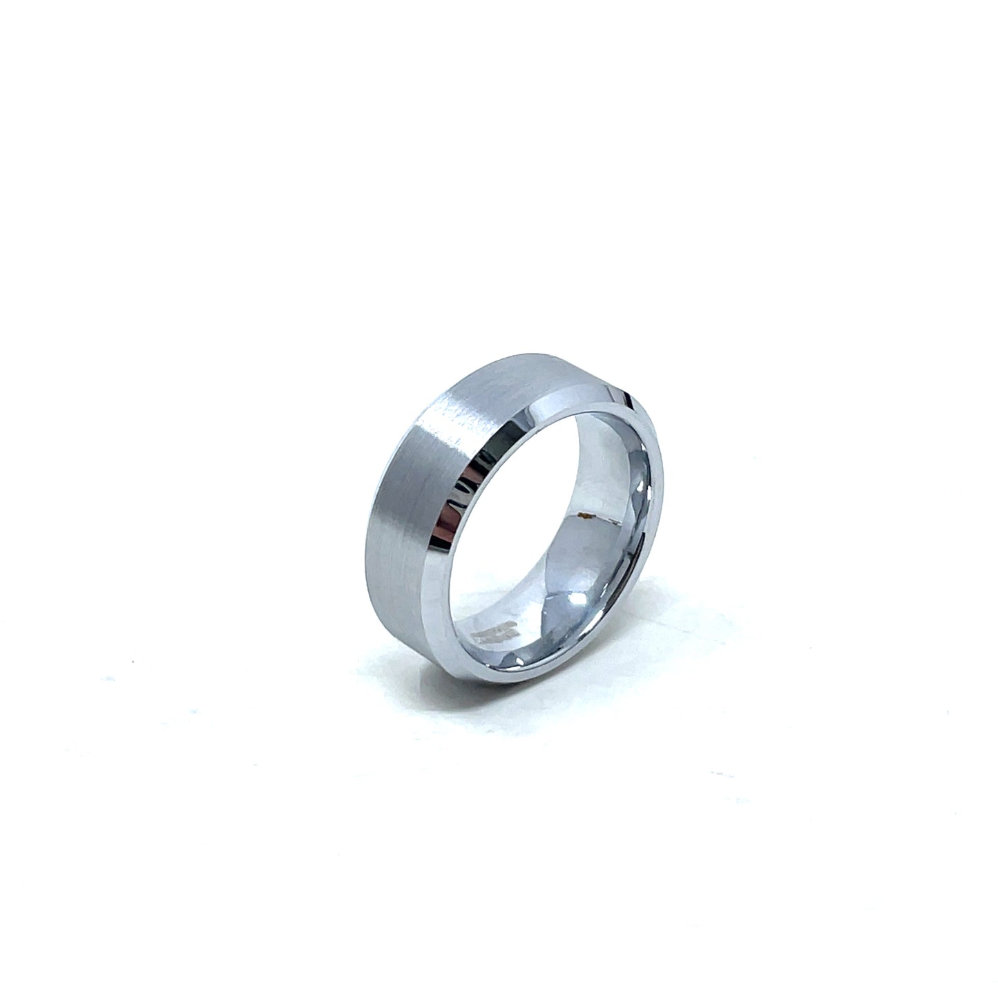 Tungsten Wedding Ring Band in White (8mm)
